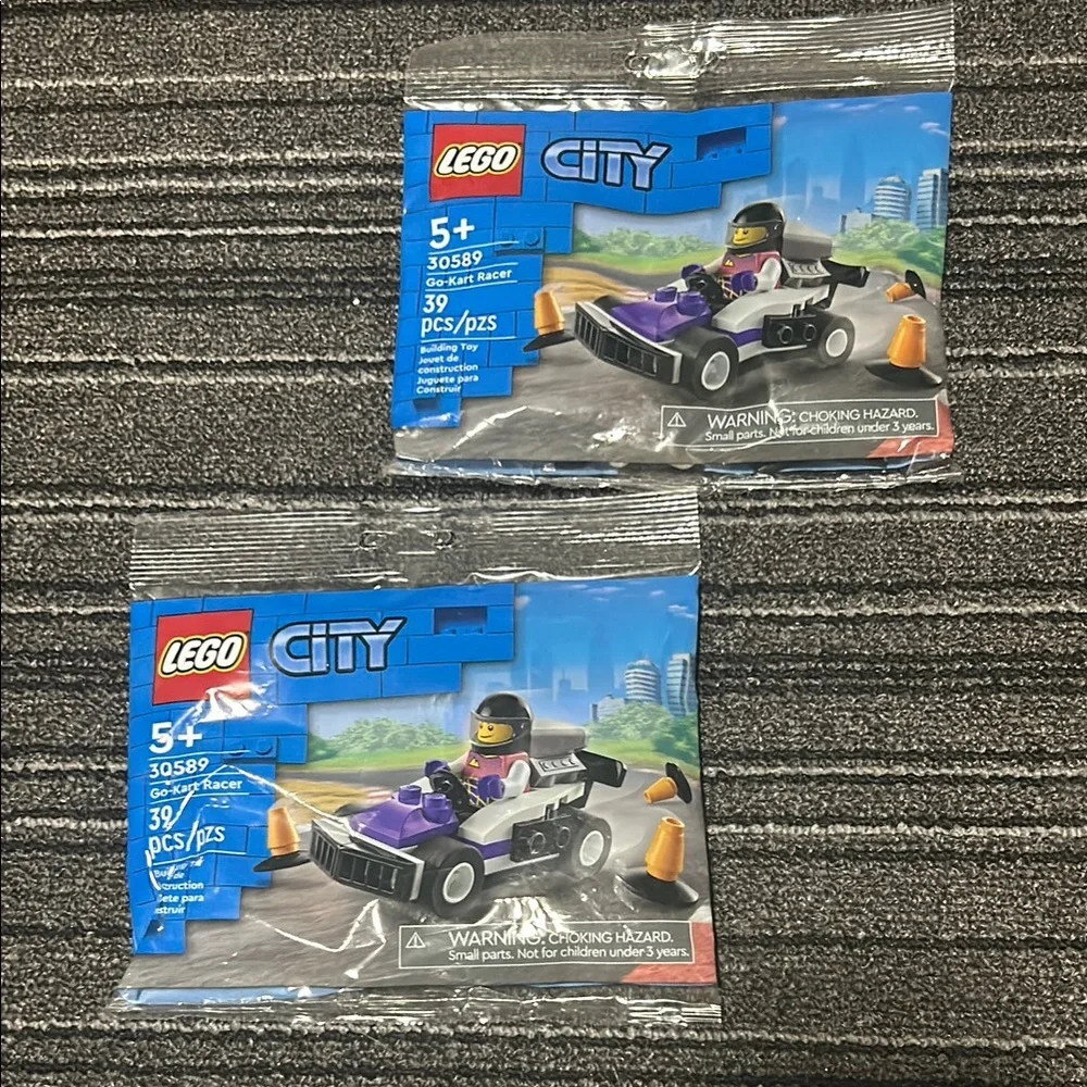 LEGO City Purple Race Car Building Kits Set of 2 NEW